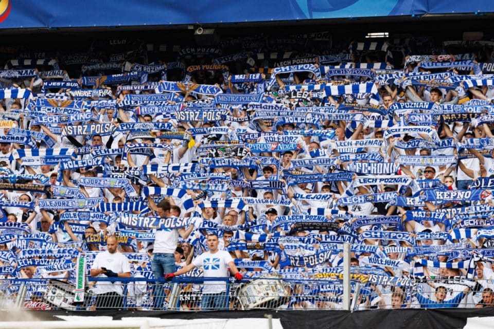 Fans of Lech seen during  Super Puchar Polski  25/26  game between teams of Lech Poznan and Legia Warszawa (Maciej Rogowski)
